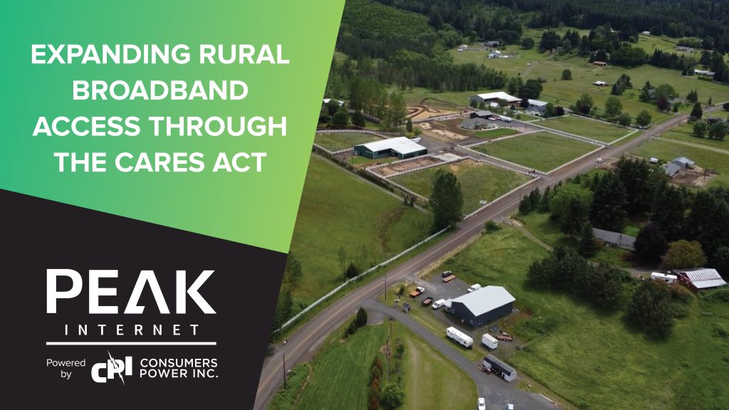 At PEAK Internet, we are working to expand rural broadband access. With the funding from the CARES Act, PEAK was able to provide fiber Internet to more than 500 homes in East Linn County, allowing students to study remotely during the pandemic.